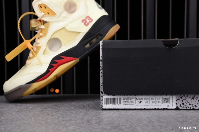 OFF-WHITE DH8565-100 Jordan Sail Retro 5 0807